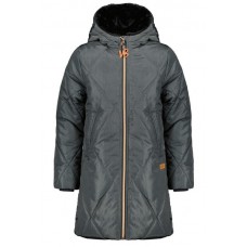 NoBell Baggy long hooded jacket Grey Navy Q207-3205